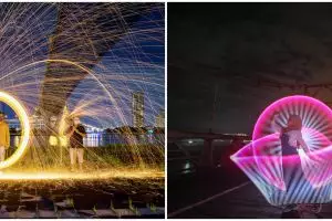 Tutorial memotret model dengan sentuhan garis cahaya, bisa pakai HP