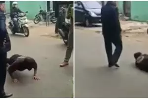 Oknum anggota dewan injak & suruh sopir truk guling-guling di jalan