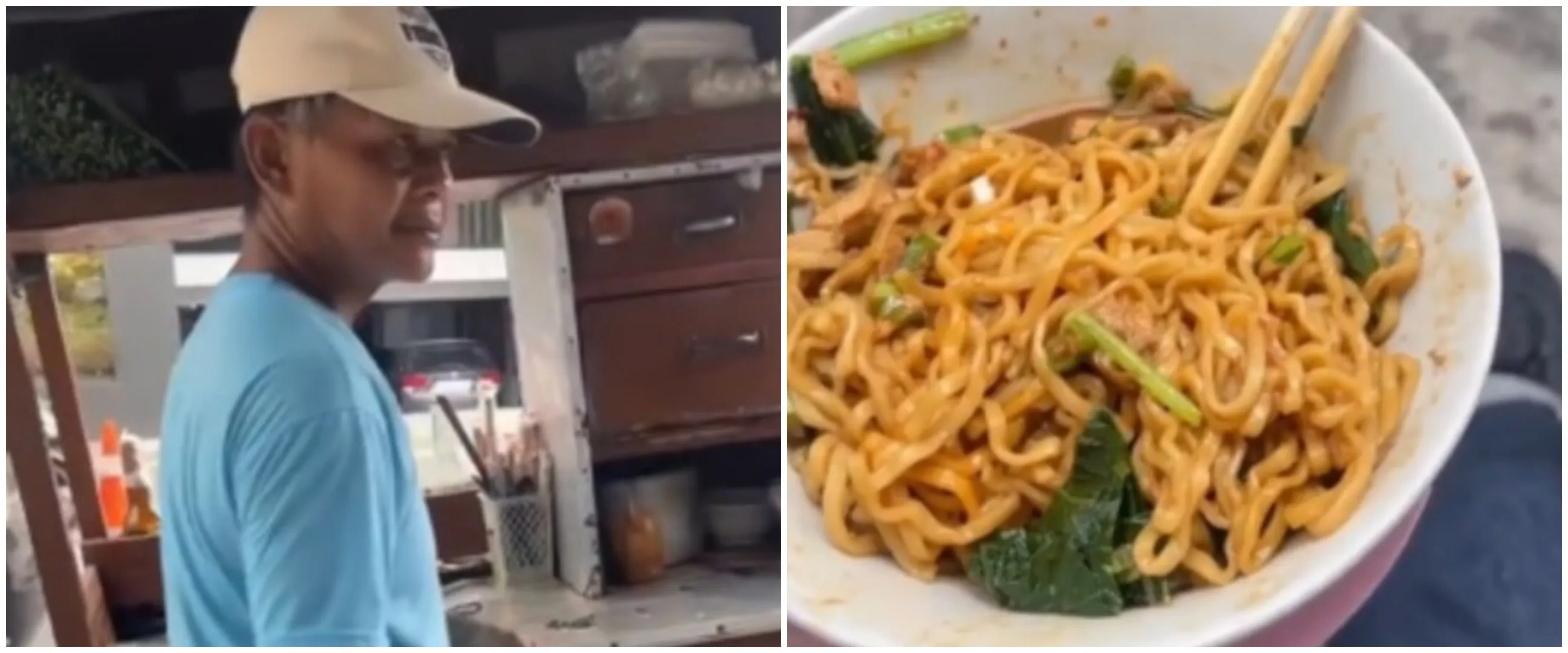 Penjual mi ayam ini dikira intel polisi gegara tulisan di sepatunya