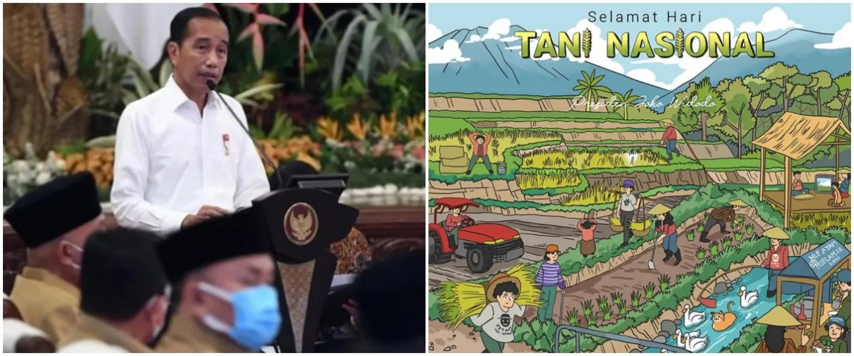 Ucapkan Selamat Hari Tani Nasional, unggahan Jokowi bikin salah fokus