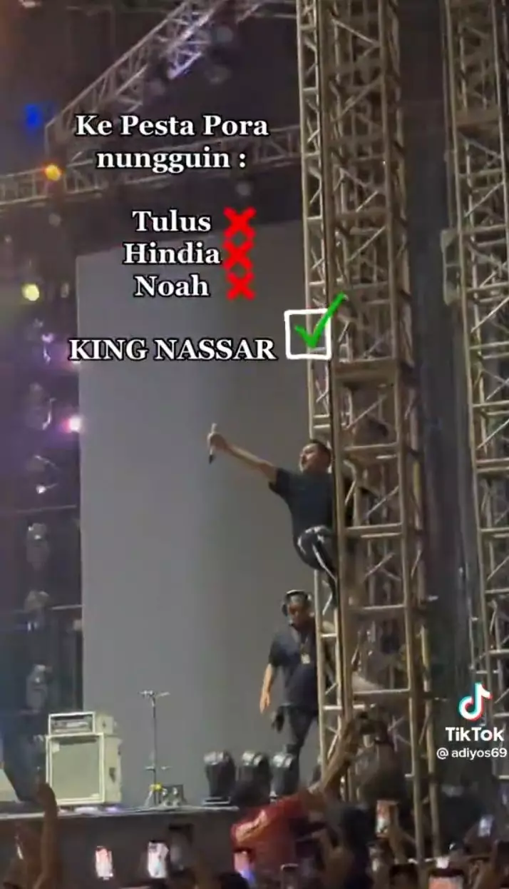 aksi panggung heboh Nassar © berbagai sumber