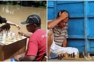 13 Potret nyeleneh orang saat main catur, tingkahnya nggak habis pikir