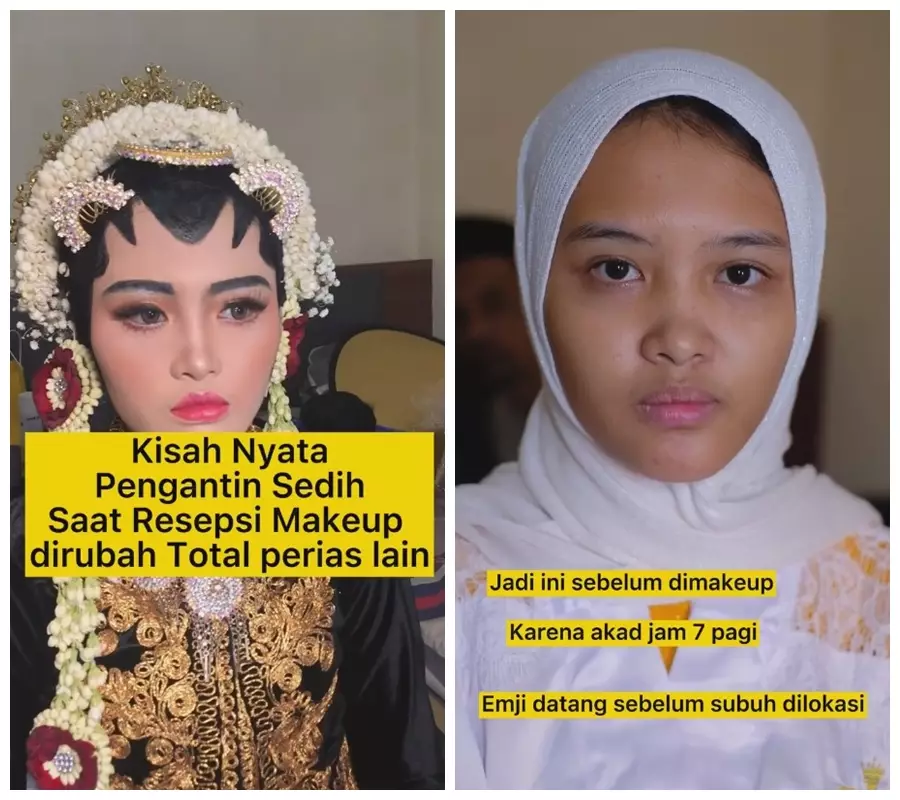 makeup pengantin diubah MUA lain © Instagram/@emji_makeup_bridal
