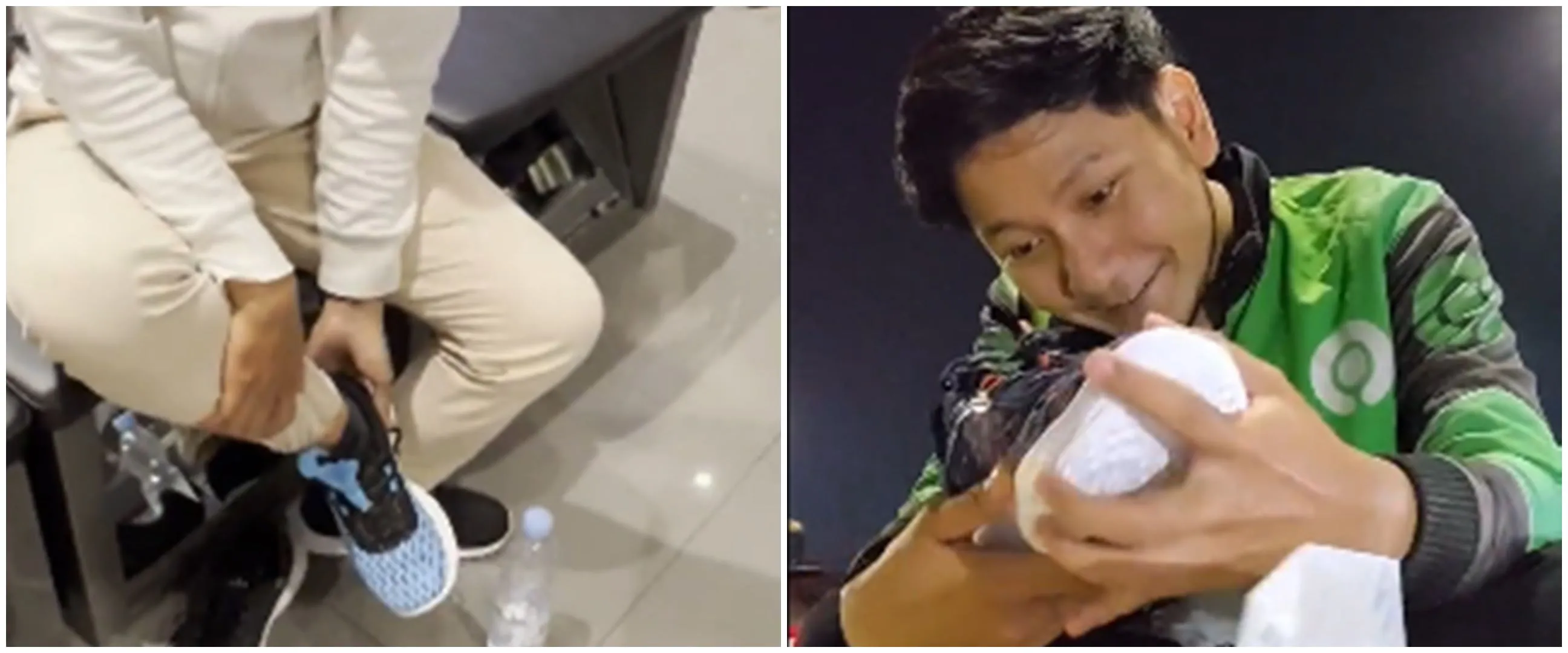Kisah driver ojek online wujudkan beli sepatu impian, bikin haru