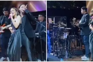 Mesra di atas panggung, gaya pacaran Rizky Febian & Mahalini dikritik