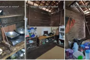 Potret dapur usai dimakeover ini nyeleneh abis, demi emak betah masak