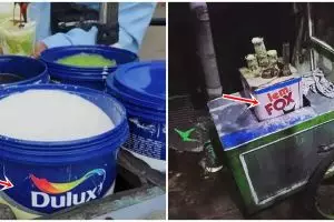 11 Potret wadah milik pedagang makanan ini bikin pembeli salah fokus