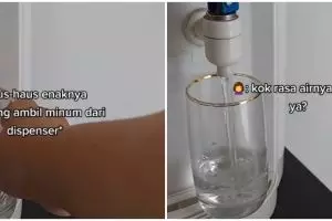 Rasa air beda, wanita ini temukan hal tak terduga pada dispensernya