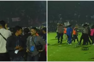 Polisi: Kerusuhan diawali sekitar 3.000 penonton turun ke lapangan