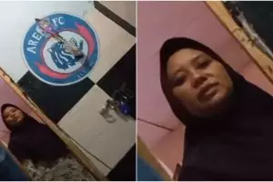 Momen ibu marahi anaknya untuk tidak berangkat ke Stadion Kanjuruhan