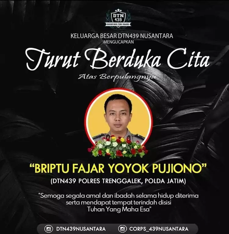 polisi meninggal kanjuruhan © Instagram polisi meninggal kanjuruhan © Instagram