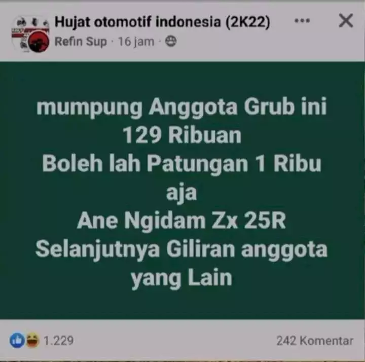 postingan absurd grup facebook © berbagai sumber