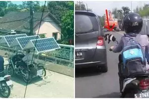11 Ide nyeleneh pengendara motor ini ada-ada aja