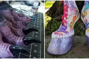 11 Desain nyeleneh sepatu mirip kaki hewan, berani pakai?