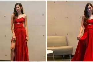 7 Potret detail penampilan Mikha Tambayong hadiri Festival Film Busan