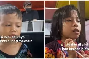 Diajak makan steak, sikap bocah penjual tisu ini dipuji warganet