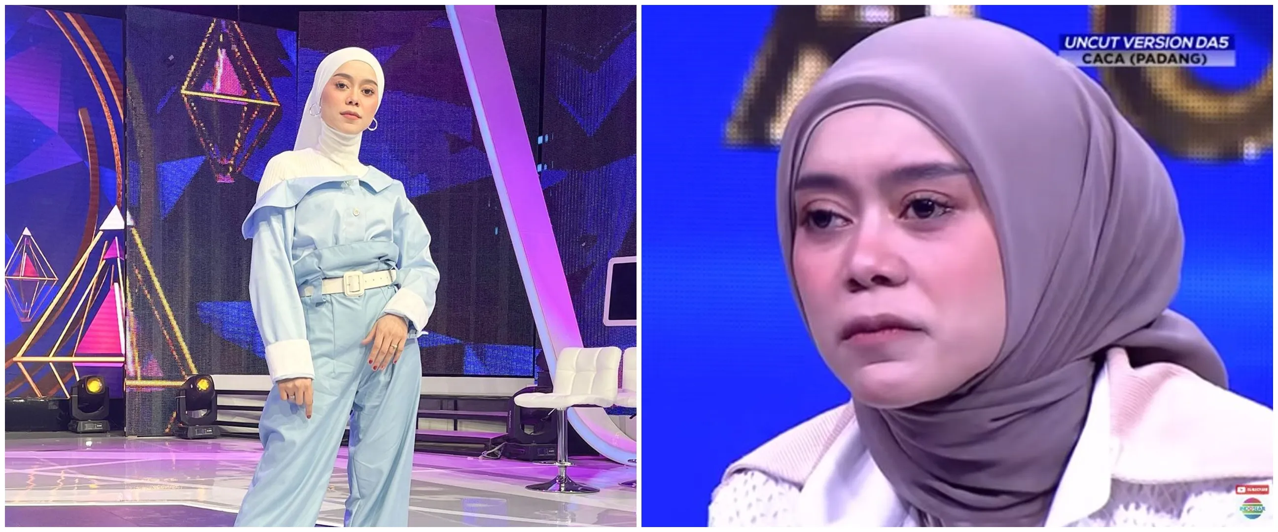 Diduga kirim sinyal alami KDRT, 9 potret Lesty nangis saat jadi juri