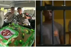 Dua anggota Polri yang jilat kue HUT ke-77 TNI dipecat