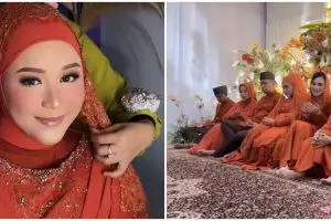 9 Momen tujuh bulanan adik Ayu Ting Ting, Syifa anggun kenakan dress