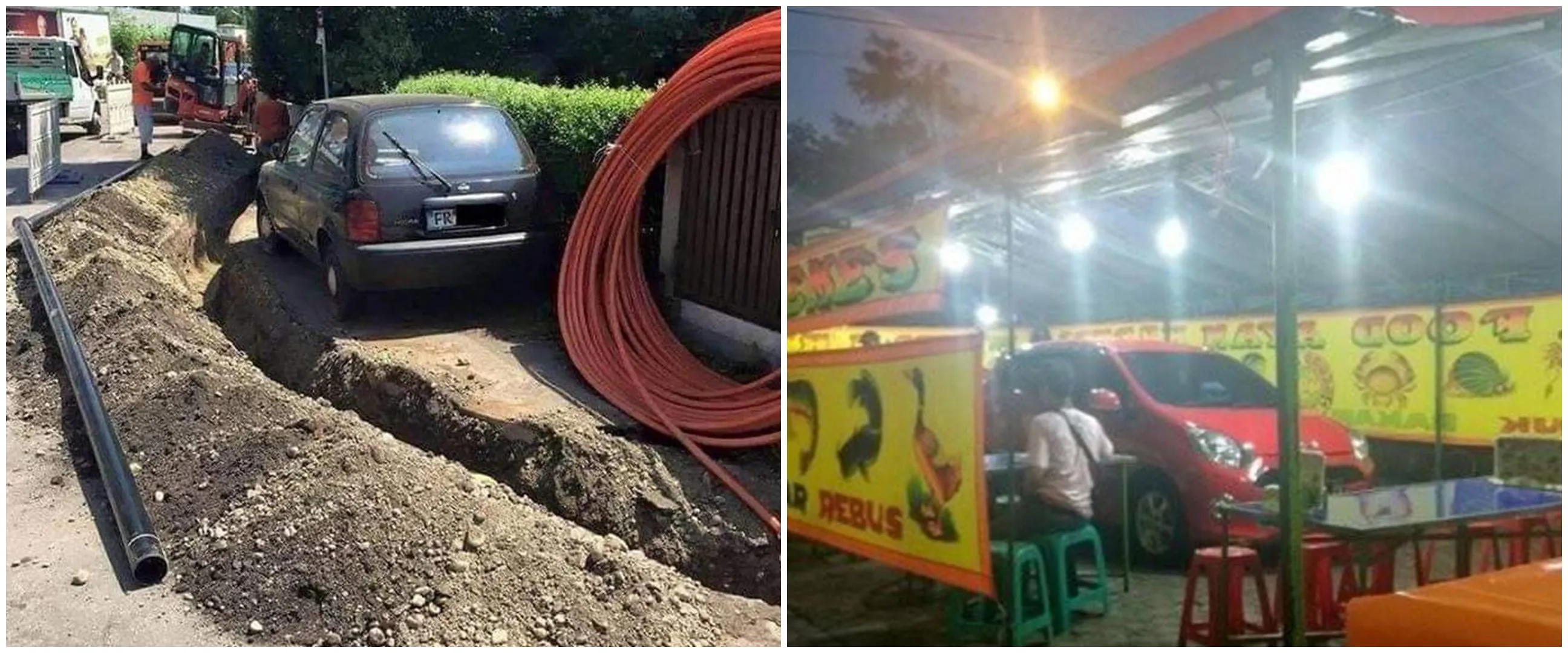 11 Potret mobil terjebak pas parkir ini bikin ketawa tapi kasihan
