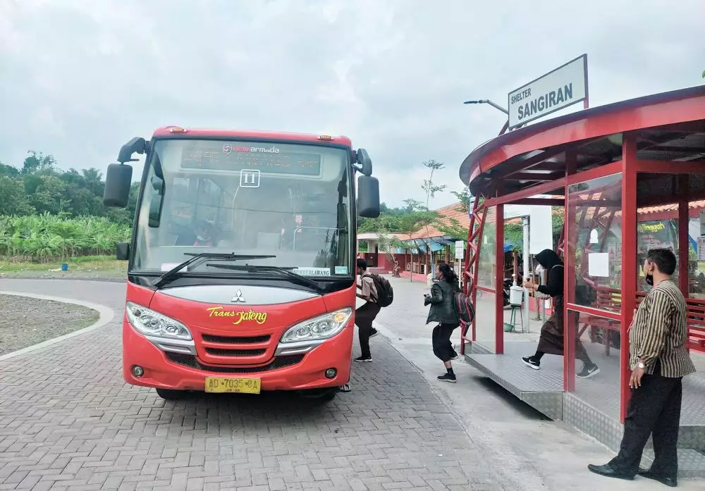 Bus Trans Jateng koridor Solo-Sumberlawang © 2022 brilio.net
