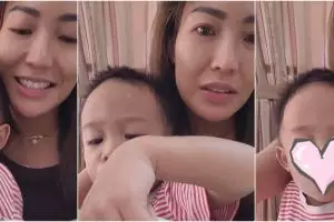 Ayu Dewi bikin video bareng anak, wajah sendu tanpa makeup disorot