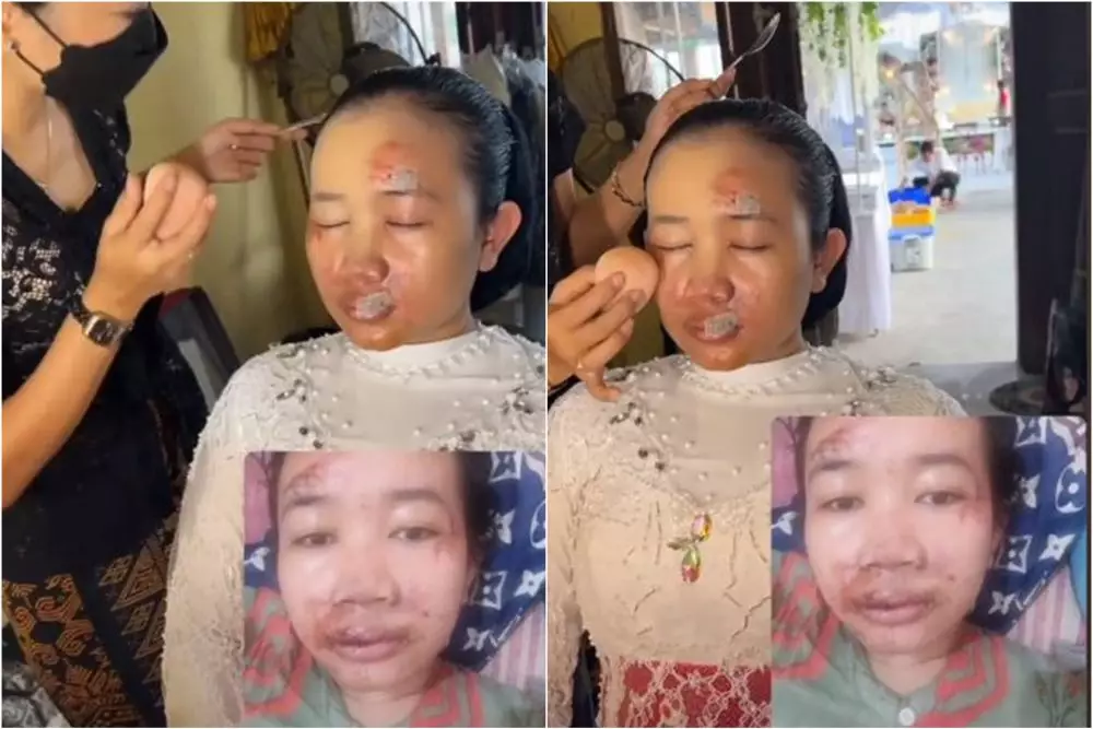 hasil makeup pengantin jelang nikah © TikTok hasil makeup pengantin jelang nikah © TikTok