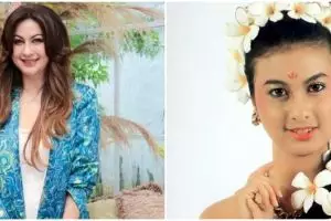 9 Potret Diana Pungky jadi model kalender jadul, alis tipis manglingi