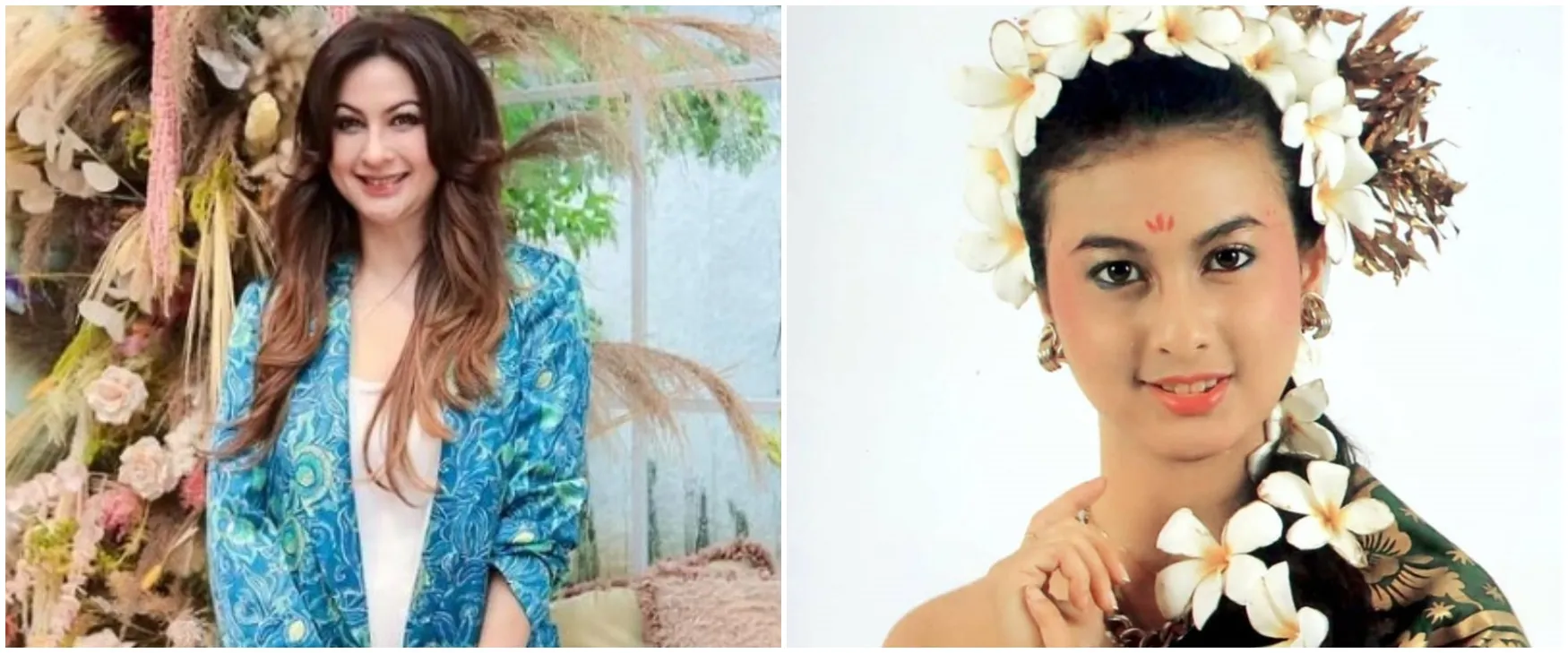 9 Potret Diana Pungky jadi model kalender jadul, alis tipis manglingi