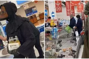 13 Potret orang kenakan pakaian nyeleneh saat belanja ini bikin heran