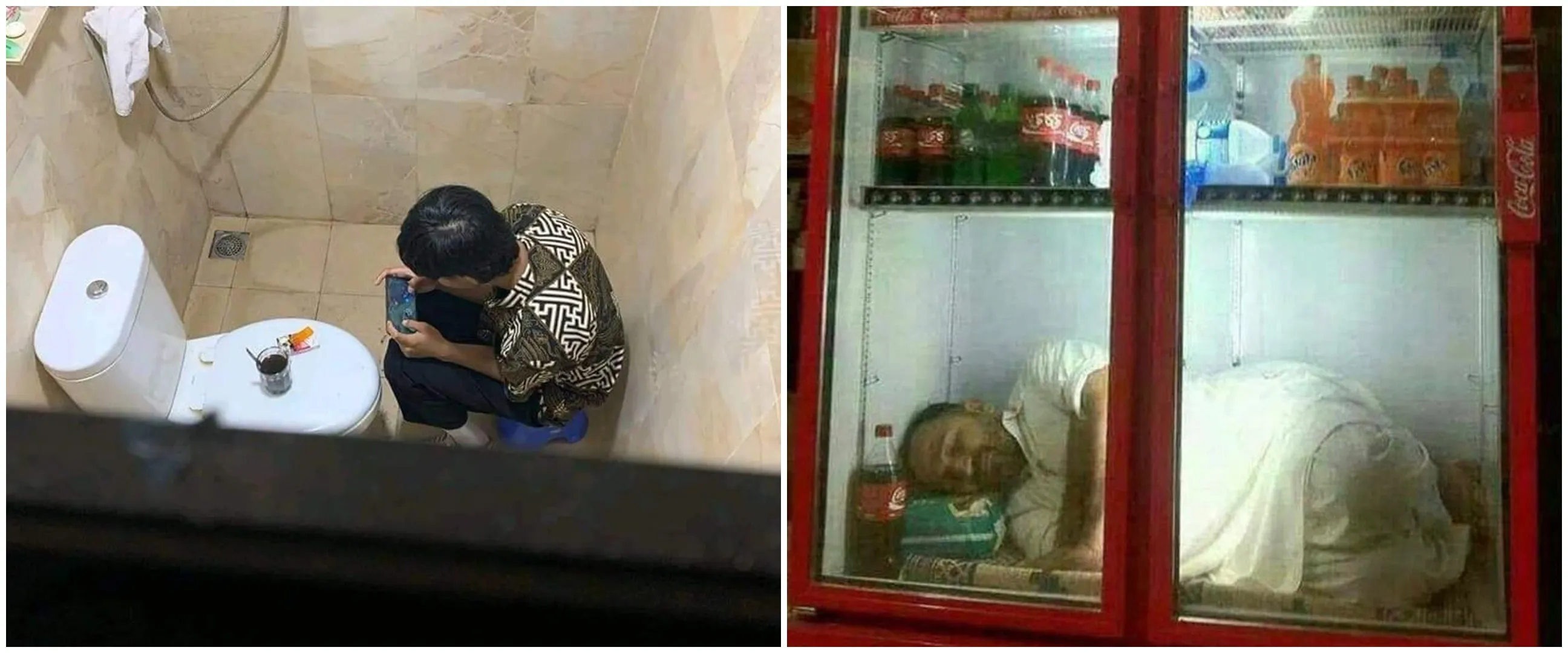 11 Tingkah lucu orang numpang istirahat, tempatnya bikin tepuk jidat