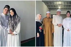 Momen tasyakuran 4 bulan kehamilan Henny Rahman istri Alvin Faiz