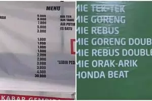 17 Potret menu makanan nggak nyambung di spanduk ini ada-ada aja
