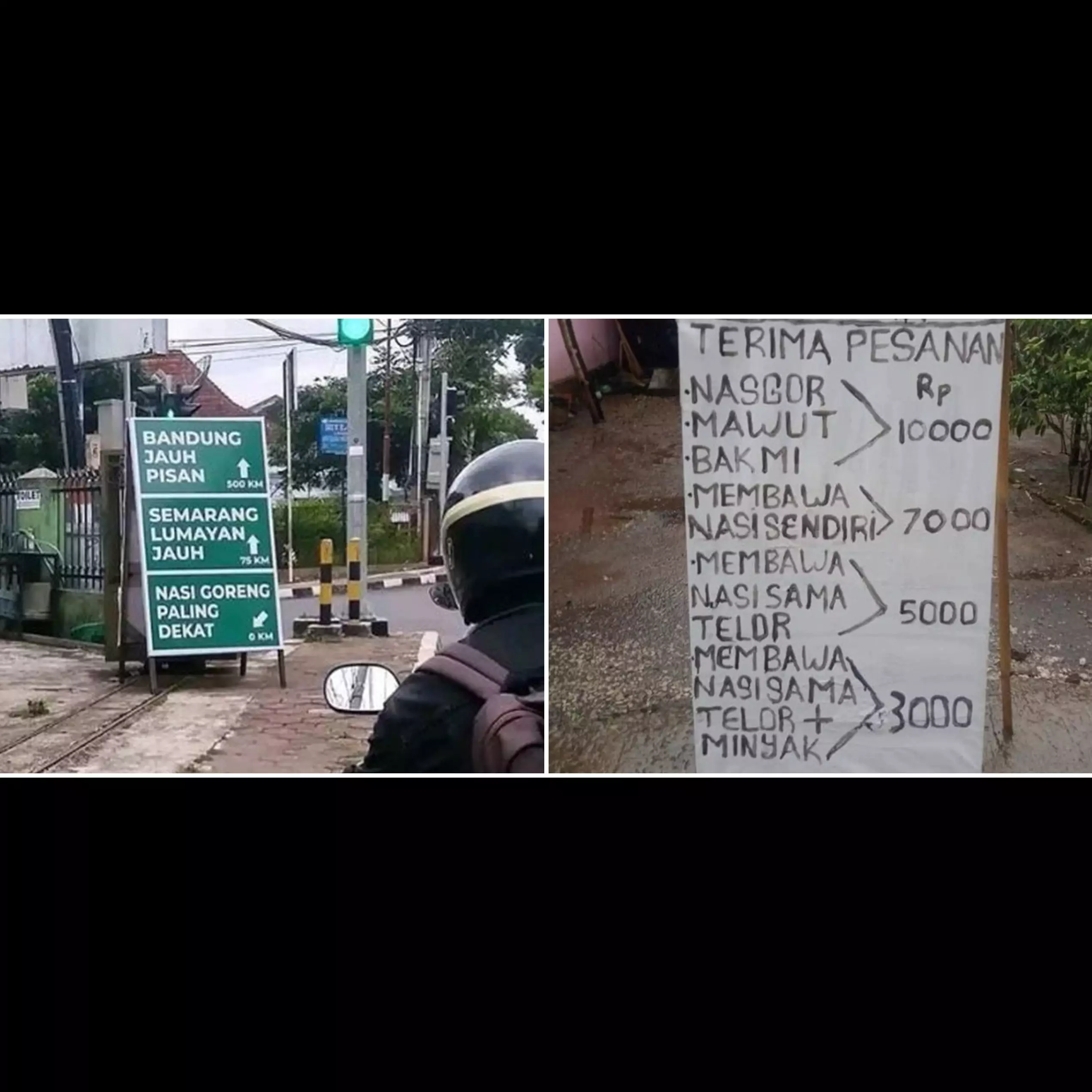 17 Spanduk usaha pedagang nasi goreng ini kreatif abis