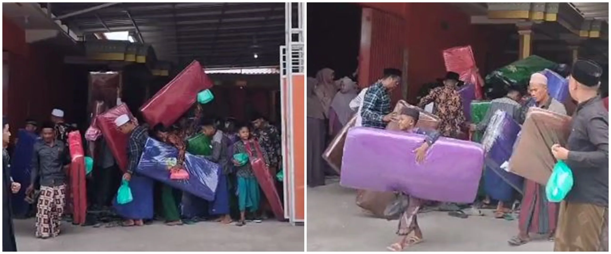 Perayaan Maulid Nabi unik, warga dapat bingkisan kasur busa