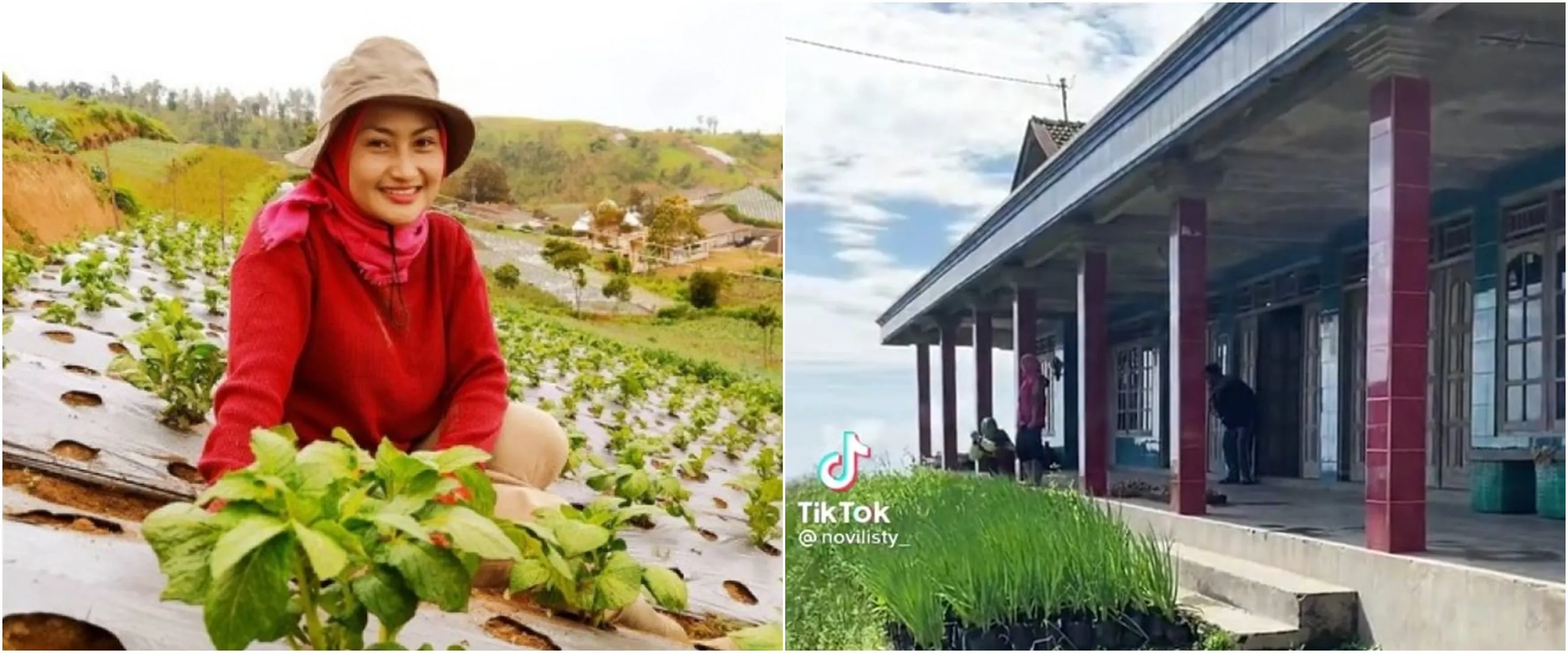11 Potret rumah Novi Listiana pedangdut jadi petani, berlantai semen