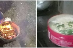 15 Potret orang masak pakai alat nggak semestinya ini kocak abis