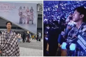 Bak bapak-bapak ronda, pria ini nonton konser BLACKPINK pakai sarung