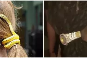 11 Potret ikat rambut pakai benda tak biasa ini bikin nggak abis pikir