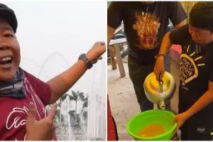 Kini buka usaha kuliner, ini 11 momen komedian Adul jualan pecel lele