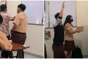 Momen siswa prank beri kejutan ultah sang guru, endingnya bikin haru