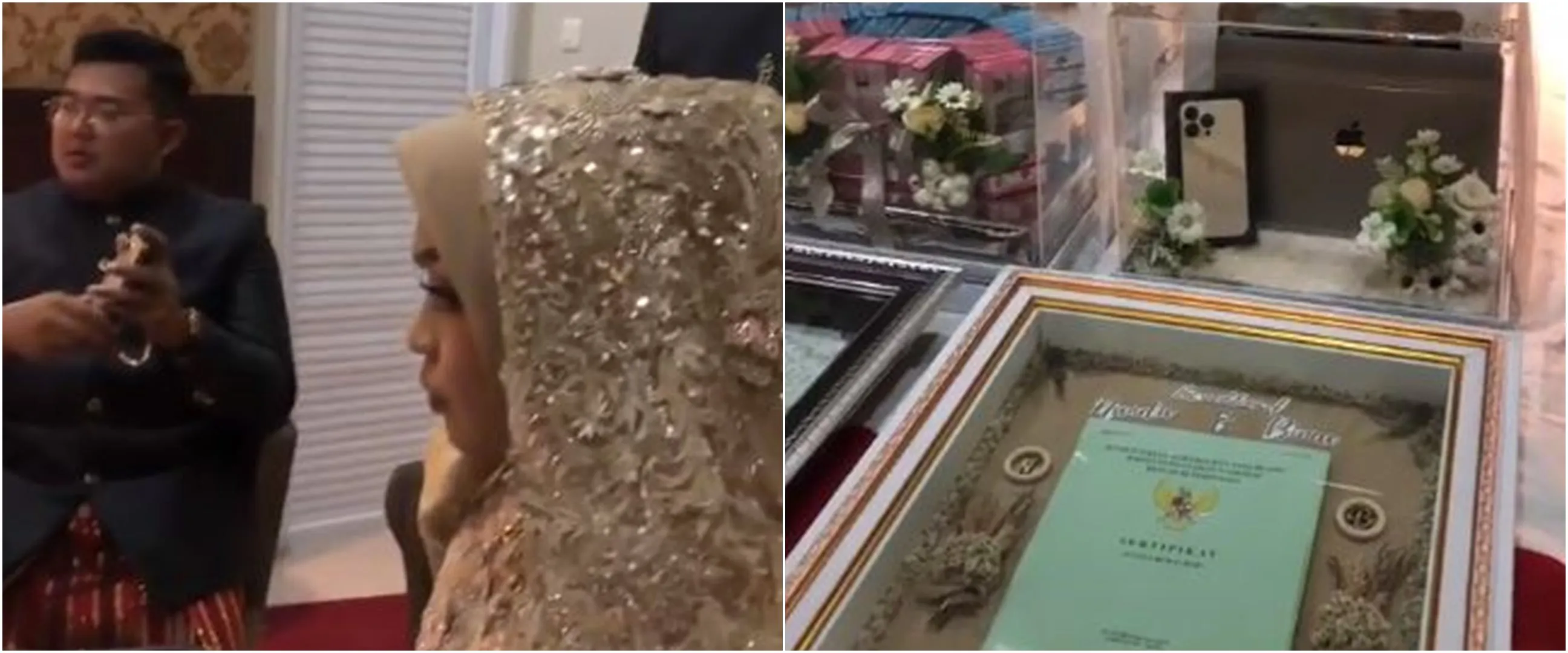 Seserahan lamaran 'sultan' di Bone ini mewah, pakai sertifikat rumah