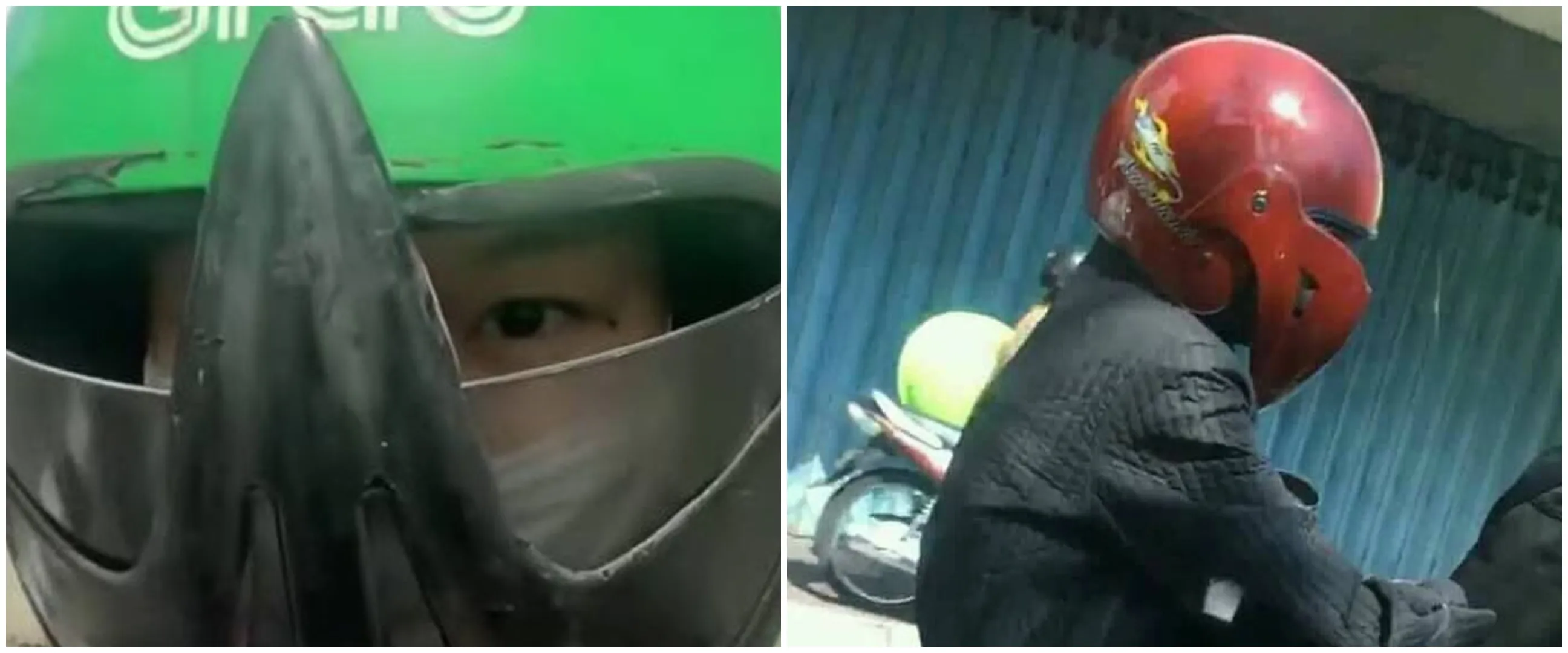 11 Momen lucu helm rusak di tengah jalan, bentuknya bikin kesal
