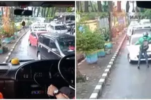 Aksi driver ojol bantu mobil damkar di tengah kemacetan, tuai pujian