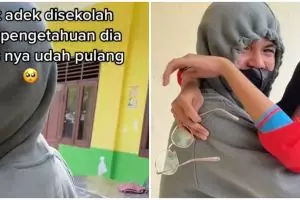 Momen pria beri kejutan adiknya setelah pulang dari Jepang, bikin haru