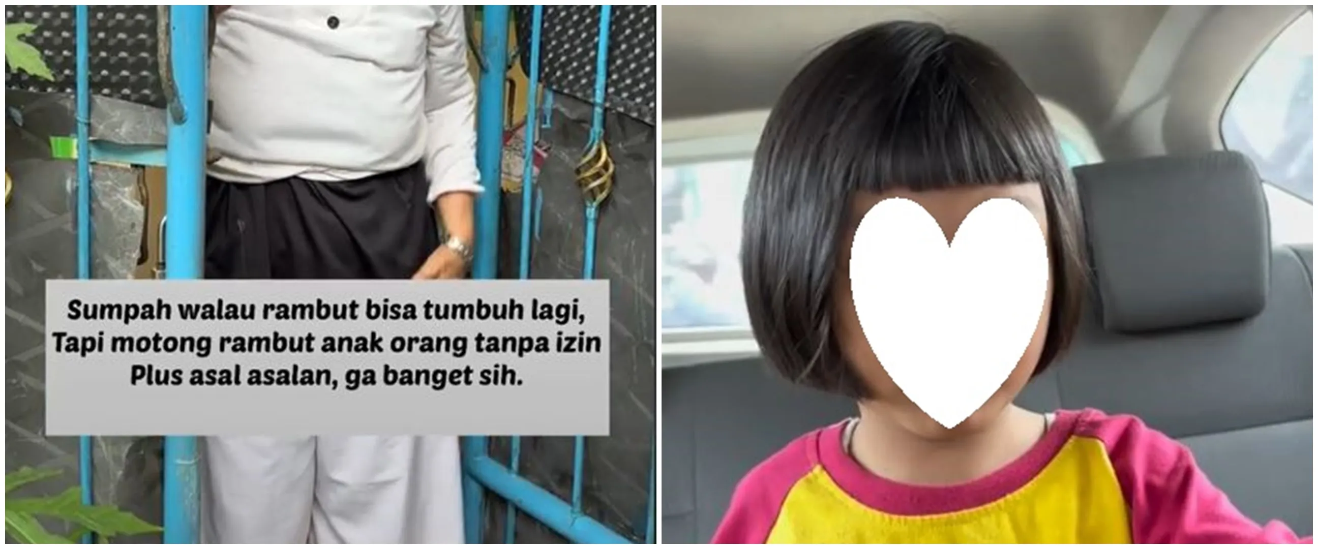 Kesal rambut sang anak dipotong tanpa izin, ibu ini labrak tetangganya