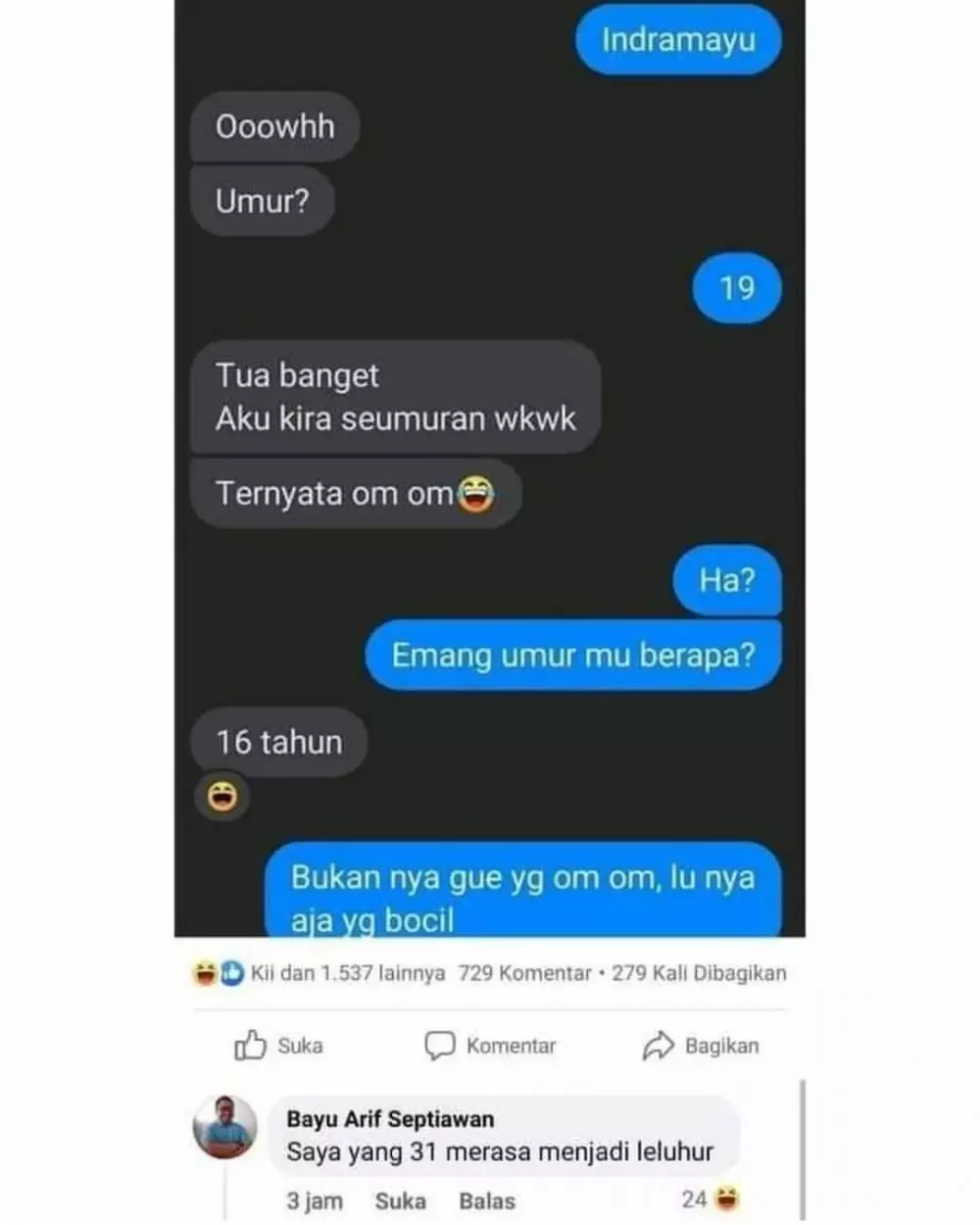 potret chat bocil dan orang dewasa bikin emosi © berbagai sumber potret chat bocil dan orang dewasa bikin emosi © berbagai sumber