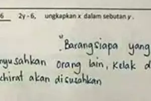 15 Pesan tersembunyi di kertas ujian ini ungkap susahnya jadi siswa