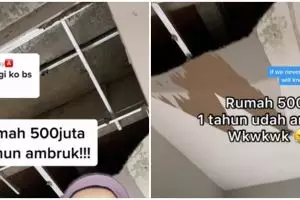 Rumah Rp 500 juta dihuni 1 tahun ambruk, ini 11 potret ngenesnya