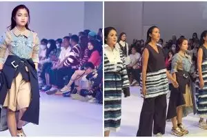 10 Potret Fuji catwalk di Jakarta Fashion Week 2023, kece abis